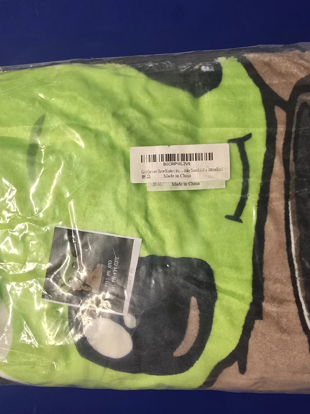 Star Wars-Feed Me And TELL ME I'M CUTE Blanket - Green & BLACK 40X50